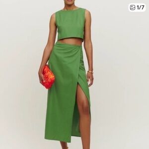 Reformation Forest Green Crop Top - NEW WITH TAGS